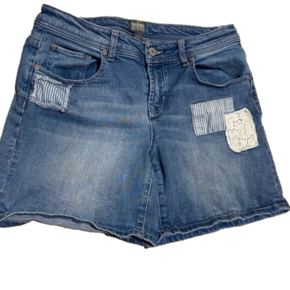 Soho Patchwork Short Jeans - Picture 1 of 5